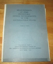 Measurements of Some Prehistoric Design Developments in the Southeastern States