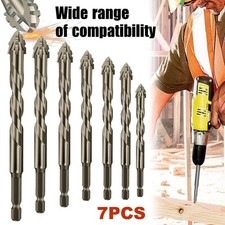 7PCS Four-Flute Sawtooth Eccentric Drill Bit,...