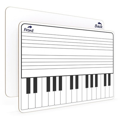 11 x 14 Inch Keyboard Practice Dry Erase White Board Lapboard Durable Portabl...