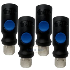 4 Pack Push Button Safety Quick Connect Air Coupler 1/4" Female Industrial & ARO
