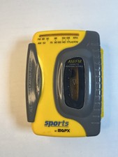 Gran Prix by GPX Sports AM FM Cassette Player C3202D Yellow Water Resistant Read