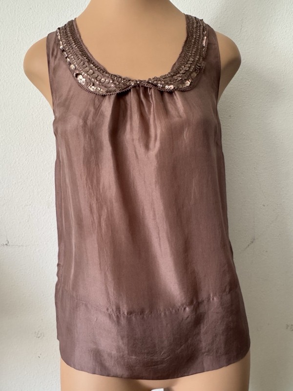 DKNY Women’s 100% Silk Embellished Blouse/ Top Size 2