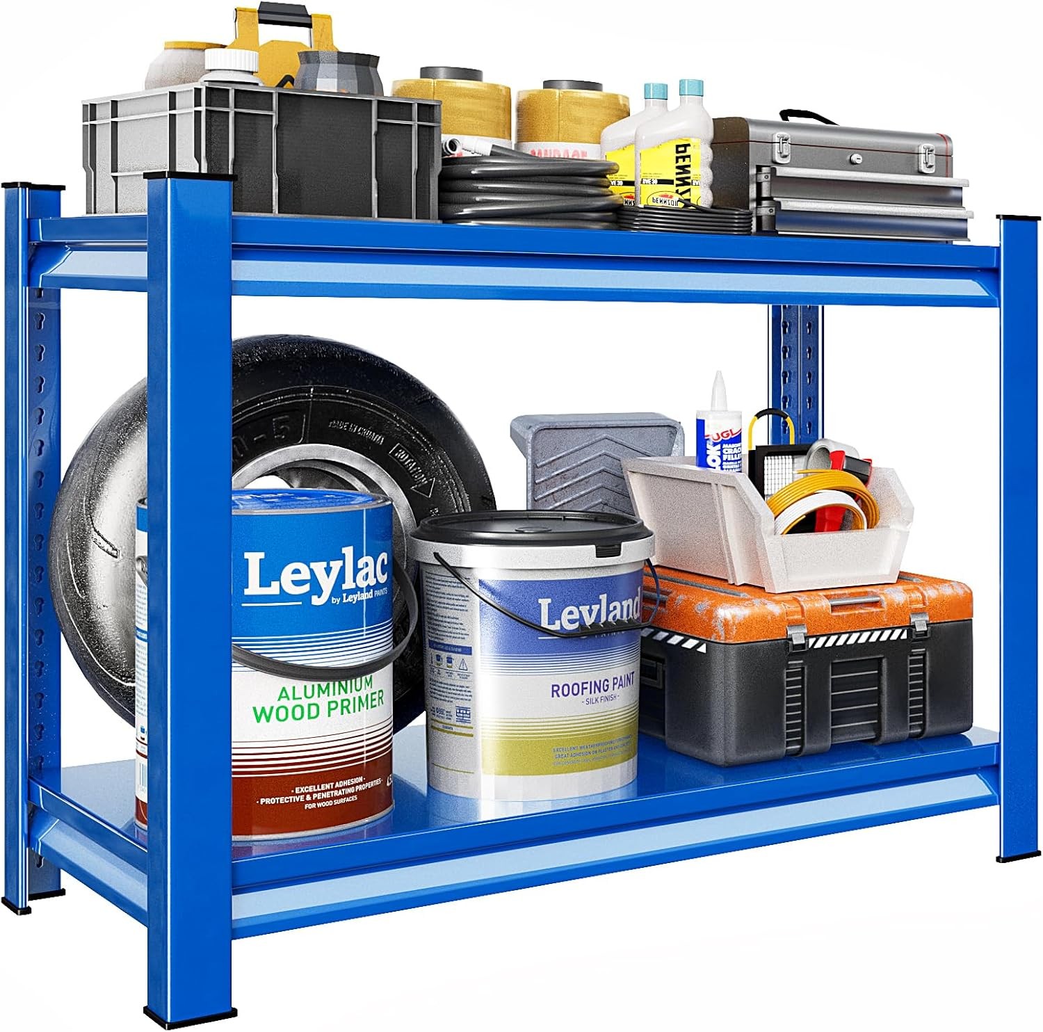 Heavy Duty Adjustable Metal Garage Shelving for Large Loads