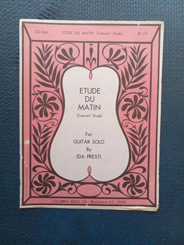 Etude Du Matin (Concert Study) - Ida Presti; Guitar Solo Sheet Music CO-164