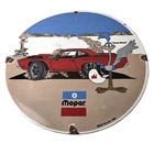 Vintage Mopar Plymouth Porcelain Sign - Road Runner Auto Shop Gas Station Sign