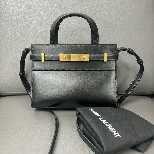 YSL Manhattan Small Black Shoulder Bag For Women