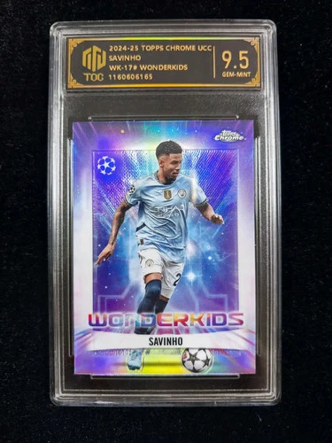 2024-25 Topps Chrome UCC Savinho WK-17 Wonderkids Man City Champions League BW17
