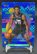 2025-26 Topps Finest Ace Bailey  Rookie RC Uncommon Blue #73/75 Jazz No.5