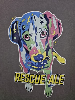 Rescue Ale Solace Brewing Virginia Large Mens Gray Graphic Logo Short Sleeve Tee