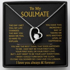 To My Soulmate Necklace, Soulmate Gift, Gift For Girlfriend, Christmas Gift