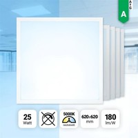 5X Led Panel 62X62Cm Neutralweiß 5000K 25W 4500Lm Rasterleuchte Bls2.0