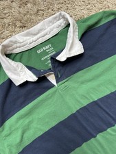 Old Navy Men  s Collared Blue And Green Short Sleeve Polo Size Large