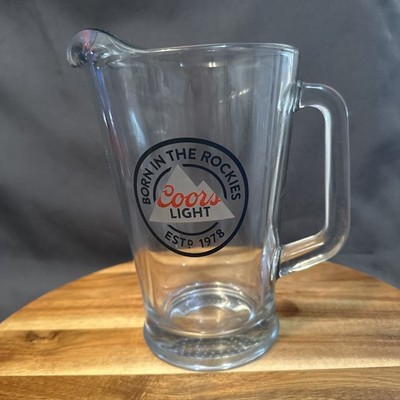 COORS Light Born In The Rockies Est. 1978 GLASS PITCHER ~ RARE