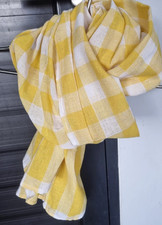 Thai Pha Kao Ma Fabric Kaoma Cloth Plaid Loincloth Sea Beach Unisex Yellow 70"
