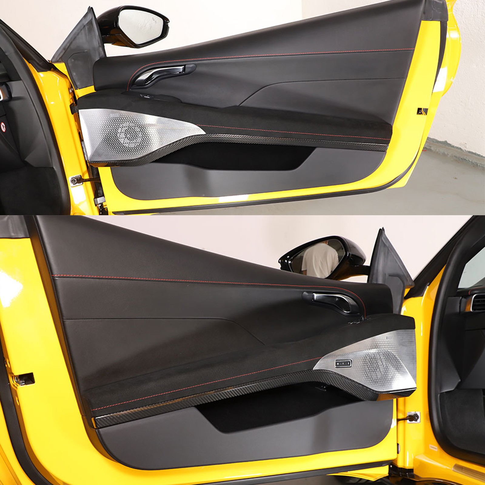 Real Carbon Fiber Interior Door Panel Trim Strip For Lotus Emira 2022 2023 2024