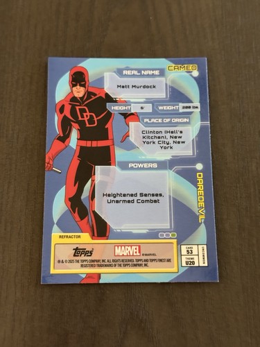 2025 Topps Finest X-Men '97 Ultimates Refractor Uncommon Refractor #53 DAREDEVIL - Bild 2 von 2