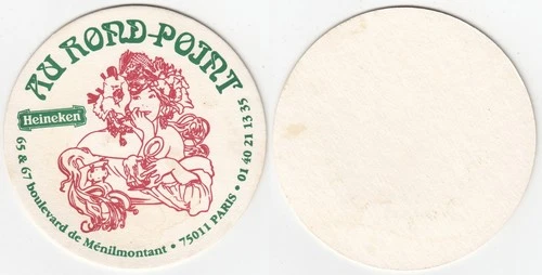 1 HEINEKEN BEER MAT BEERCOASTER SOUS BOCK VILTJE