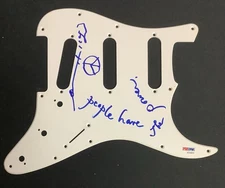 Patti Smith Signed Guitar Pickguard Punk Rock Autograph Inscr New York PSA/DNA