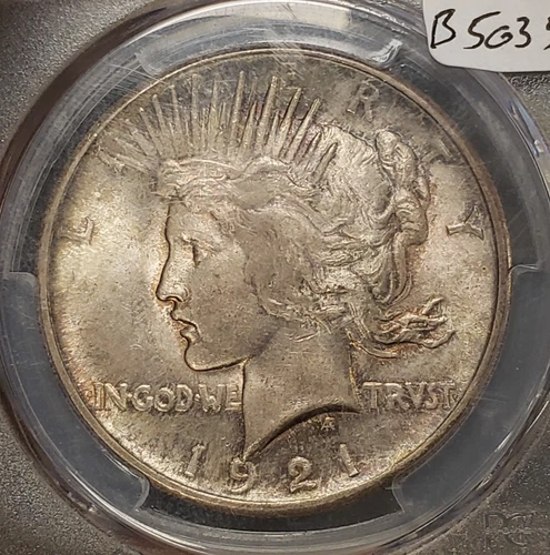 1921 $1 Peace Dollar - BU Key Date Colorful Patina - PCGS MS 64 - VIDEO - B5035
