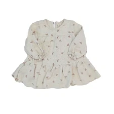 Quincy Mae Tiered Jersey Dress Doves for Babies 3-6 Months Soft Comfortable