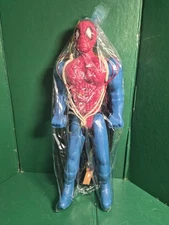 Vintage Mexican 12" Blow Mold SPIDERMAN black Parachute