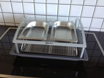 NEFF - Mega System-Dampfgarer   N8642X3 Garen Backofen Auflaufpfanne 1x benutzt