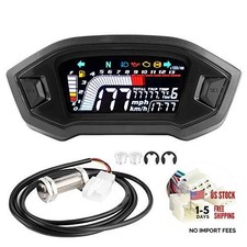 Motorcycle Speedometer, Motorcycle Instrument LCD Odometer Waterproof Speed