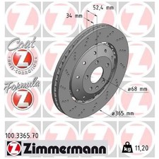 2x Zimmermann Scheibenbremse vorne 8T0615301 4S0615301B 26272362