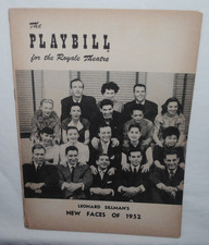 1952 Playbill program, NEW FACES OF 1952, Paul Lynde, Eartha Kitt