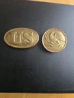 Lot Of 2 Vintage US Civil War Reproduction Belt Buckles From The 1960's
