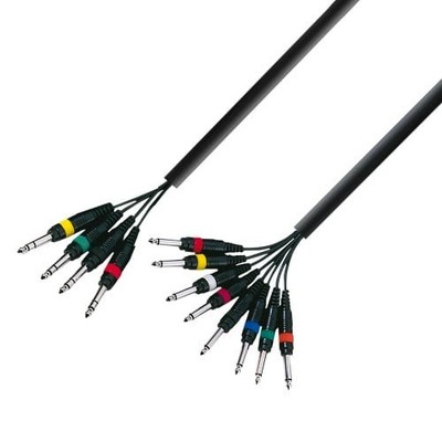 Adam Hall K3 L8 VP 0300 Multicore 4x6,3mm St.Klinke auf 8x6,3mm
