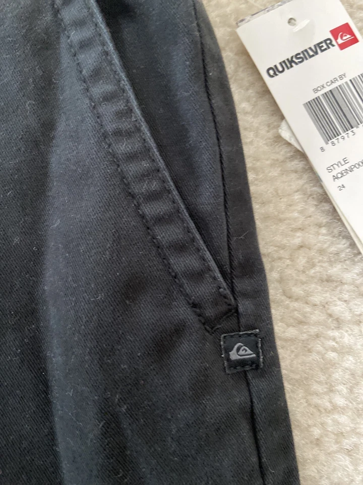 QUIKSILVER Black Pants Boys Size 8 Reg 24” NEW NWT Bottoms Dress - Image 4 of 4