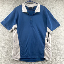 Mountain Hardwear Cycling Jersey Mens XL Blue Reflective Zip Pockets USA Made