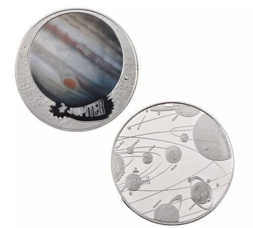 NUESTRO SISTEMA SOLAR Monedas Conmemorativas de Plata Espacio/Planetas/Estrellas Tierra/Luna/Marte - Imagen 7 de 9