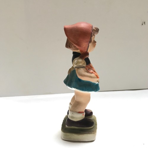 Vintage Collectible Made in Japan Hummel Like Figurine Girl w/ Book and Flowers - Picture 5 of 8