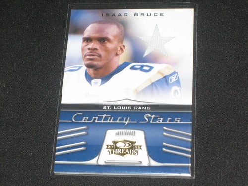 ISAAC BRUCE RAMS LEGEND AUTHENTIC EVENT GAME USED JERSEY FOOTBALL CARD /250