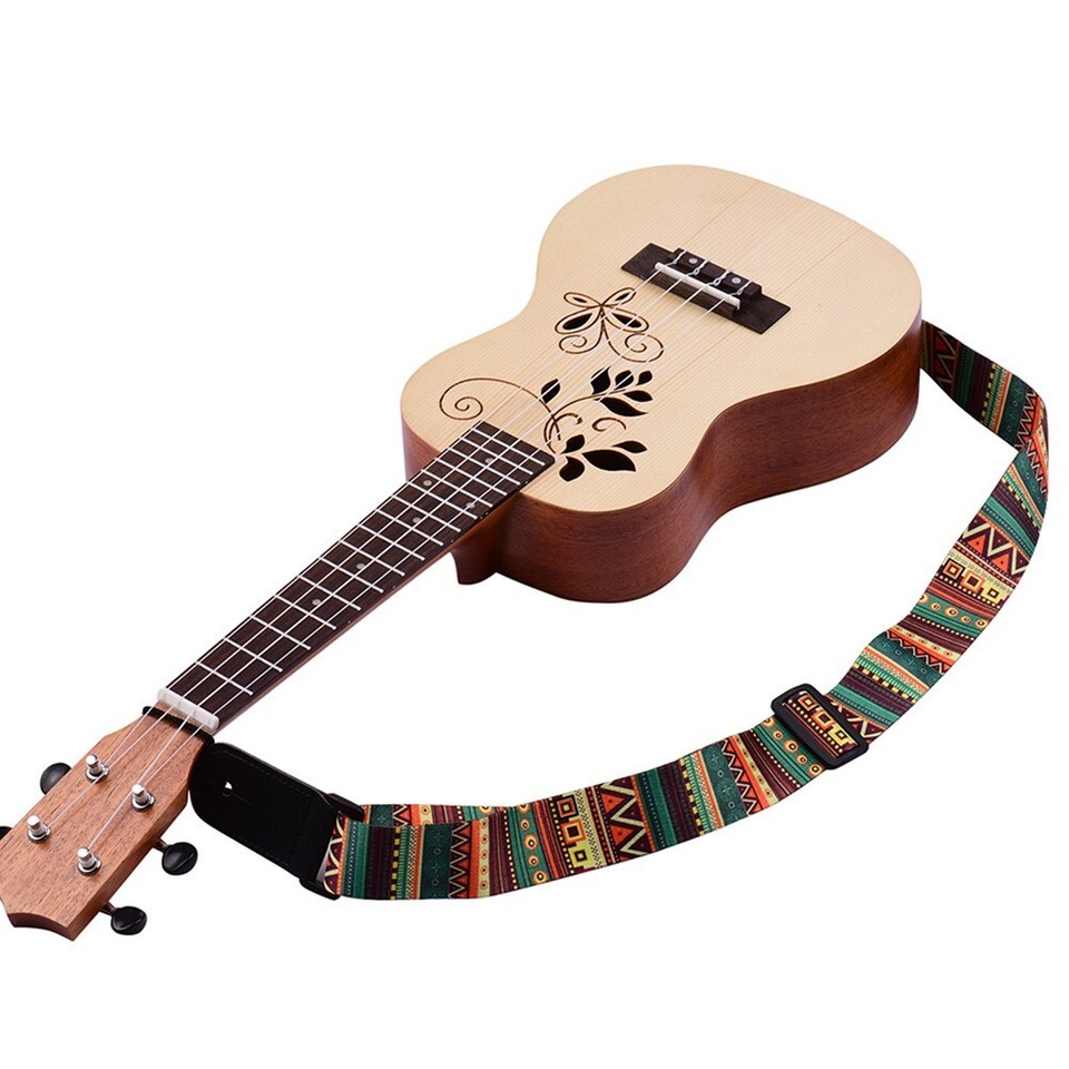 Adjustable Shoulder Polyweb Ukulele Strap with Soft and Comfortable
