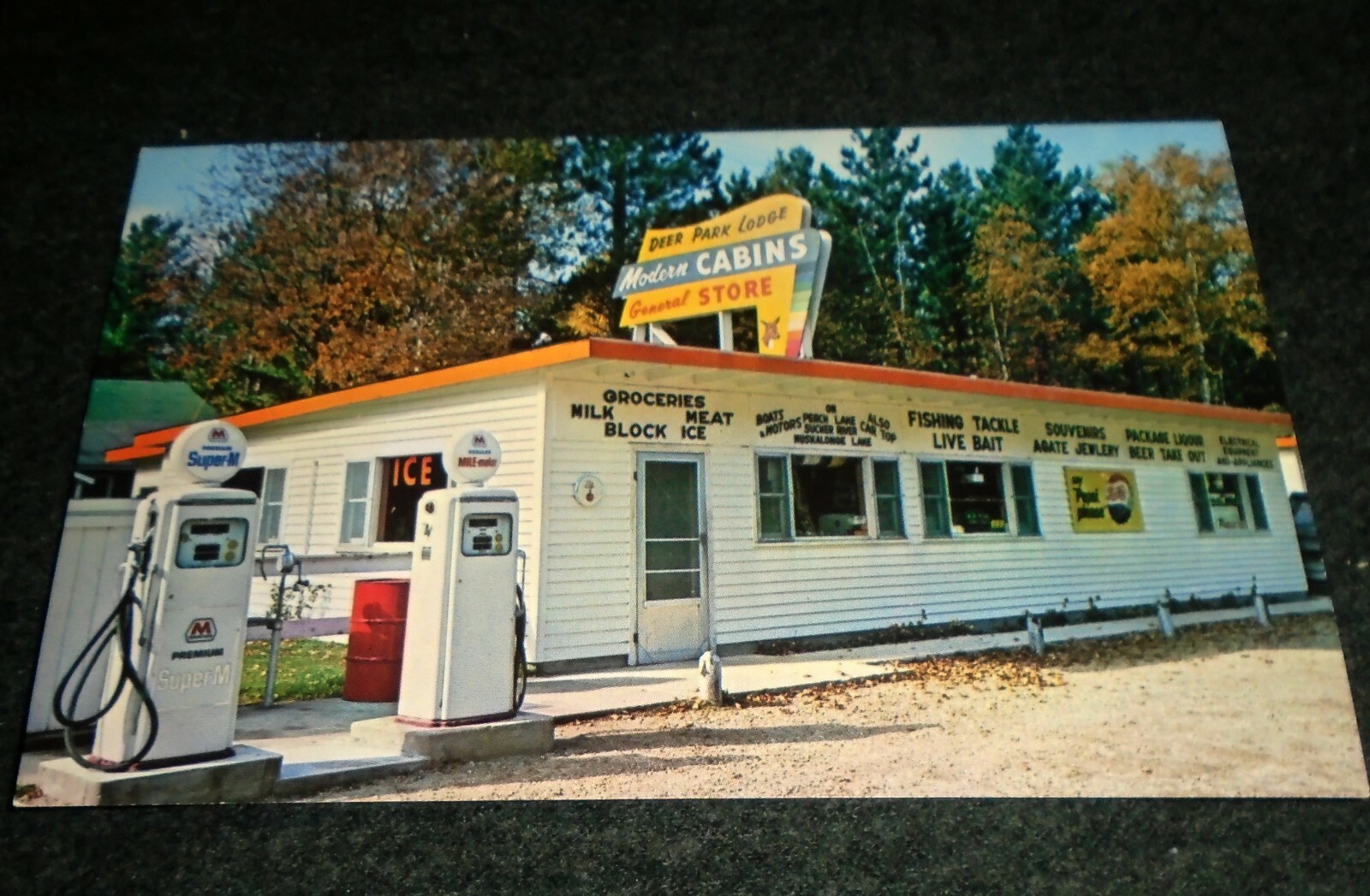 Marathon Gas Station at Deer Park Store, Newberry Michigan Roadside