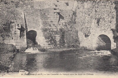 alte AK Ansichtskarte CHÂTEAU DE FOUGÈRES les cascades du nançon
