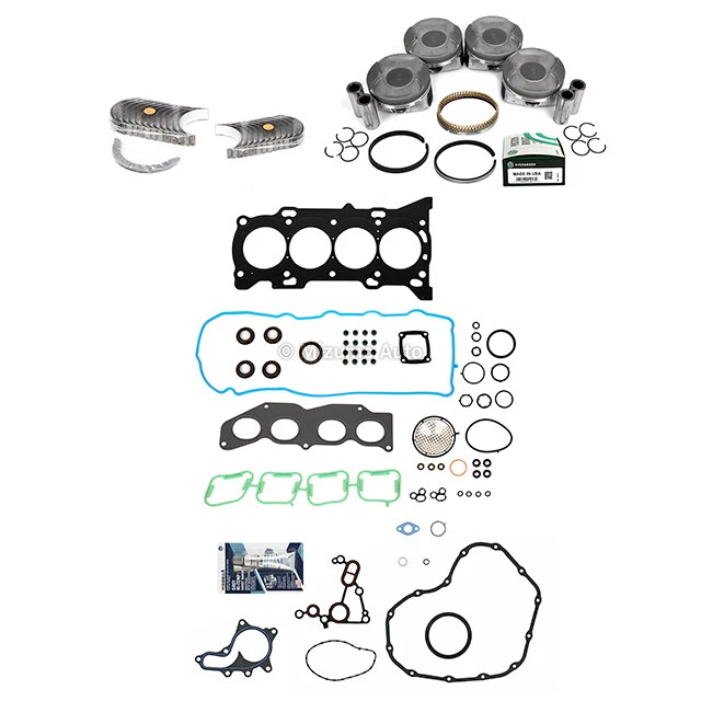 Juego completo de juntas pistones rodamientos aptos 09-16 Toyota Camry Rav4 Scion tC 2.5L 2ARFE Foto 2 de 4
