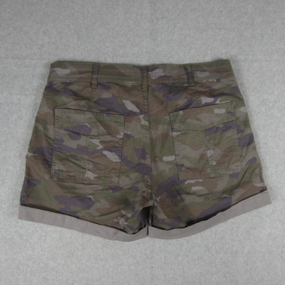 Pantalones Cortos Anthropologie Talla 28 Verde Camuflaje The Wanderer Botón Mosca Elastizados Preppy Foto 3 de 4