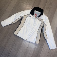 Marker Ski Jacket Womens 8 White Snow Apres Coat Vtg Snowboard Insulated