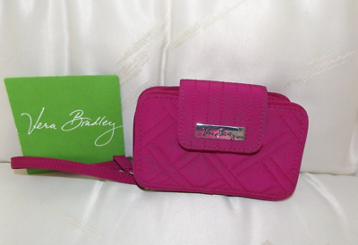 VERA BRADLEY Smartphone Wristlet Cigarette case Magenta Pink Microfiber  Perfect