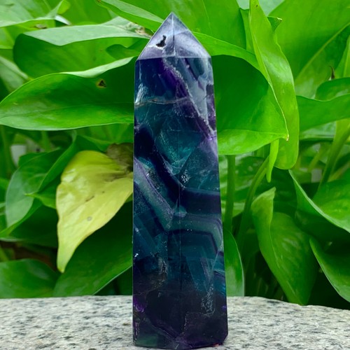 122G Natural colour Fluorite Crystal obelisk crystal wand healing stan - 第 2/15 張圖片