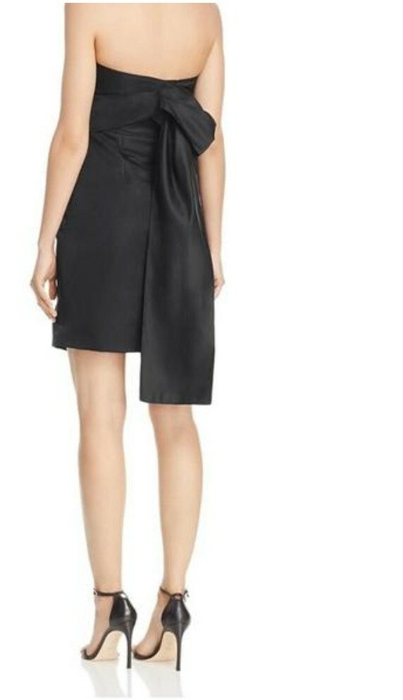theory corset dress Theory Corset Tie Back Strapless Black Mini Dress Women's