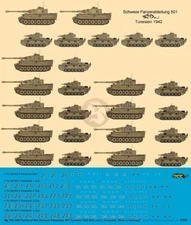 Peddinghaus 1/100 sPzAbt501 Stab & 2.K Markings Tunisia '42 (Flames of War) 3489