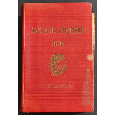 Päpstliches Jahrbuch für das Jahr 1934 - Vatikanstadt - Tip. Vatikan Polyglott