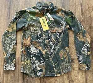 Chemise Camouflage Mossy Oak Field Staff Homme Taille XL, Vintage, Manches Longues
