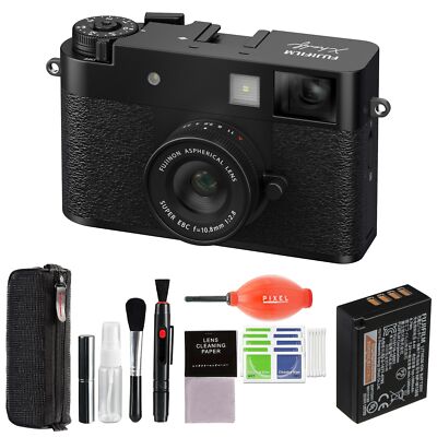 Fujifilm X Half Digital Camera (Black) Bundle with Advanced Accessories