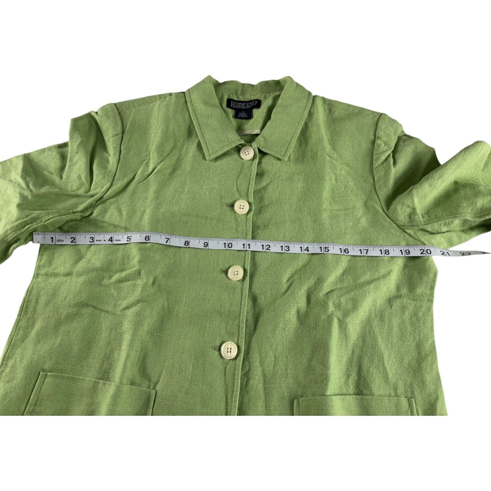 Lands End Womens Basic Jacket Size 12 Petite Gree… - image 7